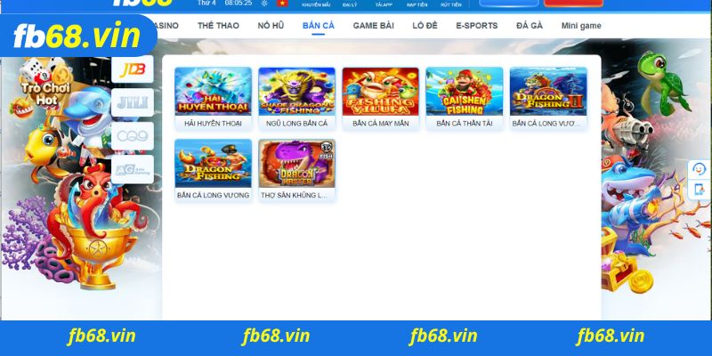 Giao diện game Bắn Cá Fb68 tại Fb68