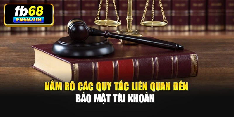 Nắm rõ các quy tắc liên quan đến bảo mật tài khoản